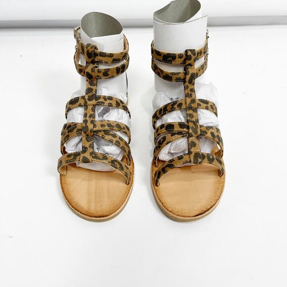 Treasure & Bond Girls Alana Gladiator Sandals Size 3 Tan Brown Animal  NWOB - Picture 3 of 5